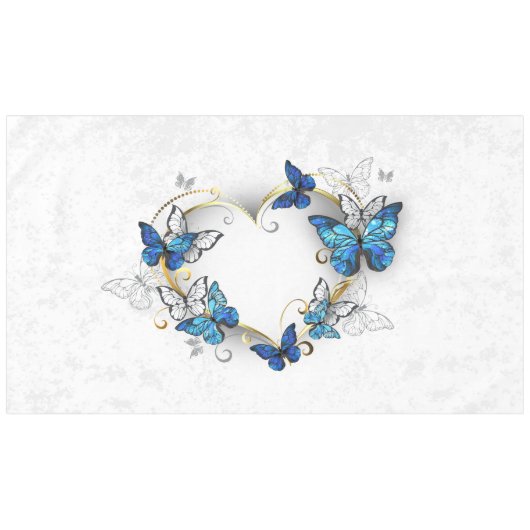 Nappe Coeur bijoux avec papillons Morpho (Devant (Horizontal))