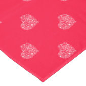 Nappe Coeur de Parties scintillant rouge et blanc (Angle)
