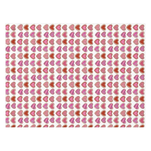 Nappe Coeur givré rose Coeurs Cookies Aimer Saint-Valent (Devant (Horizontal))