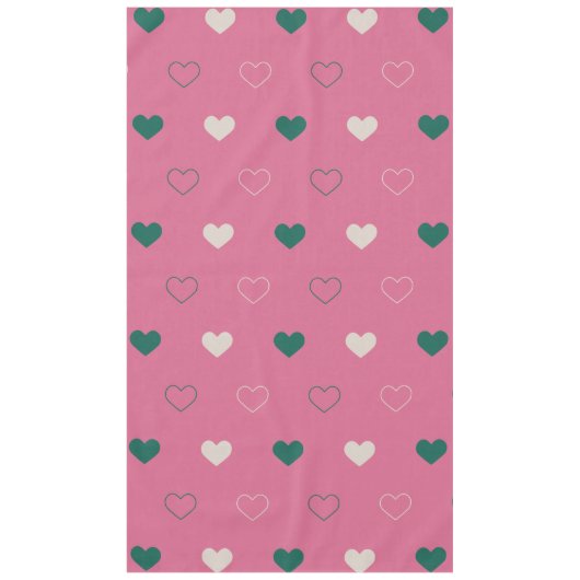 Nappe Cœur mignon simple sans couture rose / vert (Devant)