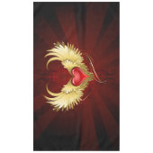 Nappe Coeur rouge avec ailes d'or (Devant)