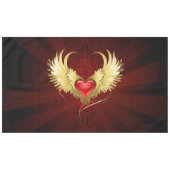 Nappe Coeur rouge avec ailes d'or (Devant (Horizontal))