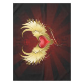 Nappe Coeur rouge avec ailes d'or (Devant)