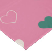 Nappe Cœur simple mignon sans couture rose / vert (Angle)