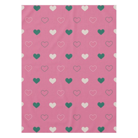 Nappe Cœur simple mignon sans couture rose / vert (Devant)