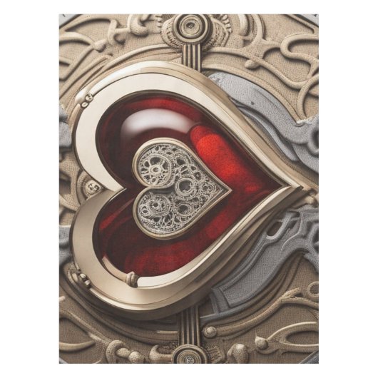 Nappe Coeur Steampunk - Amour mécanique complexe (Devant)