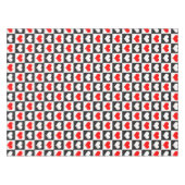 Nappe Cœurs à carreaux rouges et blancs (Devant (Horizontal))
