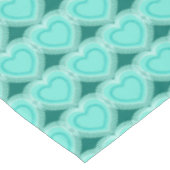 Nappe Coeurs Abstraits modernes - Aqua et Turquoise (Angle)