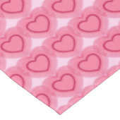 Nappe Coeurs Abstraits modernes - Azalea rose (Angle)