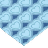 Nappe Coeurs Abstraits modernes - Ciel bleu et Cobalt (Angle)