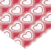 Nappe Coeurs Abstraits modernes - Rouge et Blanc (Angle)