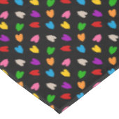 Nappe Cœurs Amour Colorés Motif Design Noir (Angle)