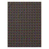 Nappe Cœurs Amour Colorés Motif Design Noir (Devant)