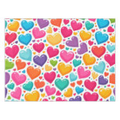 Nappe Coeurs arc-en-ciel colorés Valentines (Devant (Horizontal))