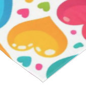 Nappe Coeurs arc-en-ciel colorés Valentines (Angle)