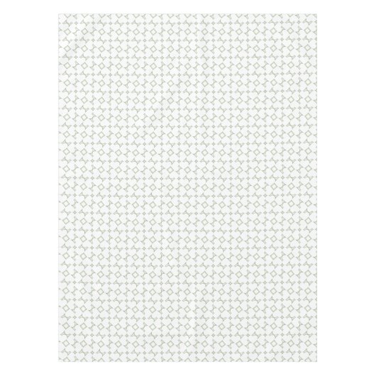 Nappe Coeurs blancs et gris vert diamant motif tablec (Devant)