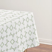 Nappe Coeurs blancs et gris vert diamant motif tablec (In Situ)