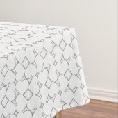 Nappe Coeurs blancs Gris Diamond Motif (In Situ)