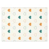Nappe Cœurs charmants / crème orange vert (Devant (Horizontal))