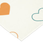 Nappe Cœurs charmants / crème orange vert (Angle)