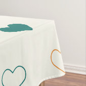 Nappe Cœurs charmants / crème orange vert (In Situ)