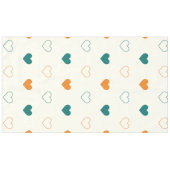 Nappe Cœurs charmants / crème orange vert (Devant (Horizontal))