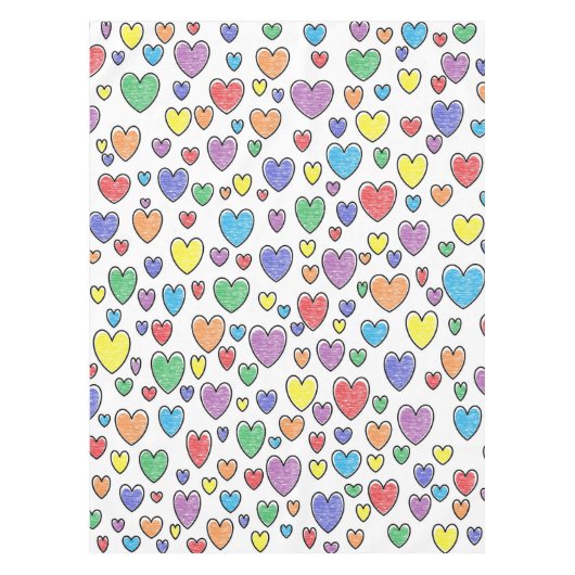 Nappe Coeurs colorés (Devant)
