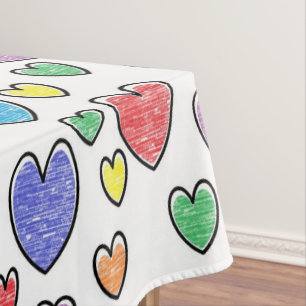 Nappe Coeurs colorés