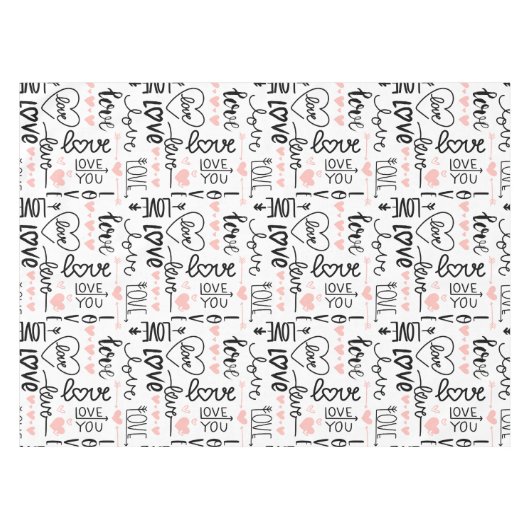 Nappe Coeurs d'amour (Devant (Horizontal))
