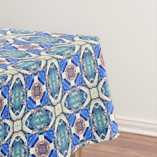 Nappe Coeurs de mandala bleu motif Thunder_Cove (In Situ)