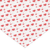 Nappe Coeurs de passion rouge brillant, motif romantique (Angle)