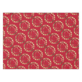 Nappe Coeurs d'or rouges et faux Saint-Valentin romantiq (Devant (Horizontal))