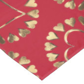 Nappe Coeurs d'or rouges et faux Saint-Valentin romantiq (Angle)