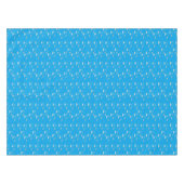 Nappe Coeurs et nuages sur le bleu (Devant (Horizontal))