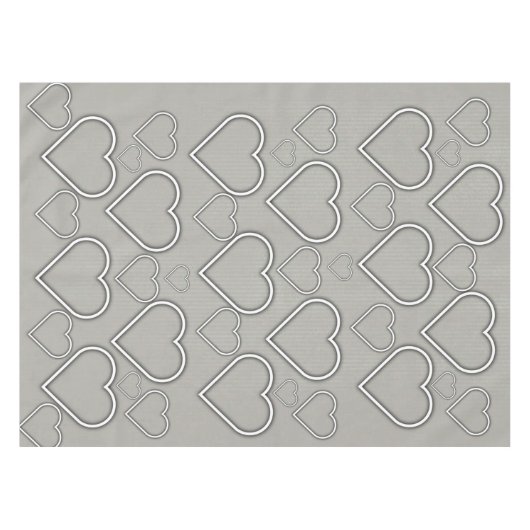Nappe Coeurs gris et blanc (Devant (Horizontal))