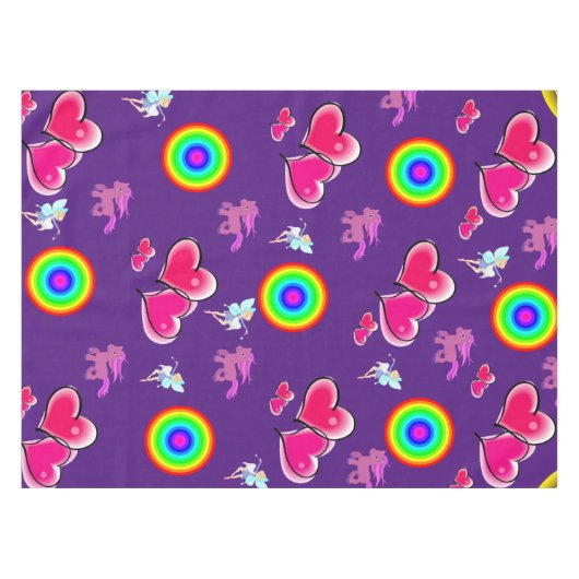 Nappe Coeurs roses (Devant (Horizontal))