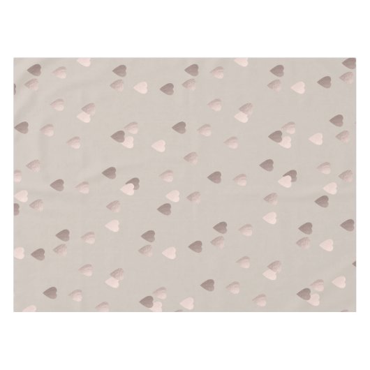 Nappe coeurs roses clairs simples d'amour d'or, neutres (Devant (Horizontal))