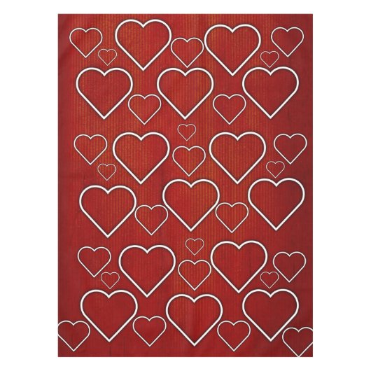 Nappe Coeurs rouge et blanc (Devant)