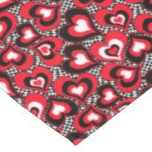 Nappe Coeurs, rouge, noir, blanc, Saint-Valentin. (Angle)