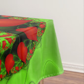 Nappe Coeurs rouges Lime vert Moderne Art Abstrait fract (In Situ)