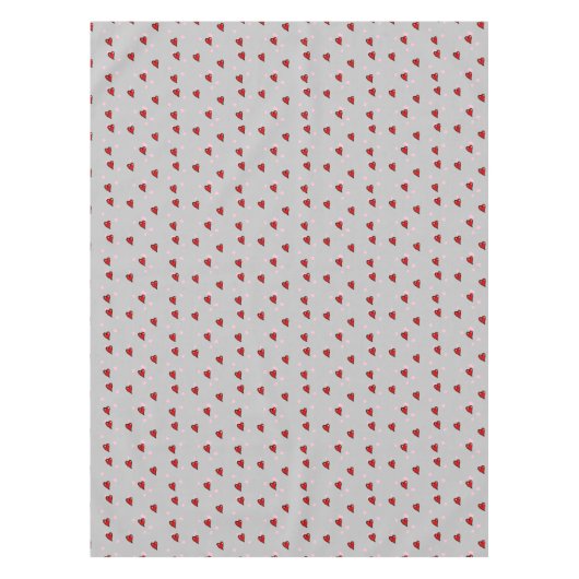 Nappe Coeurs rouges sur gris (Devant)