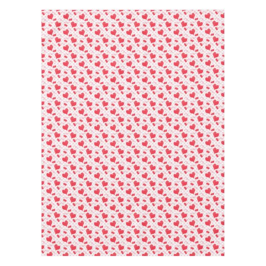 Nappe Coeurs rouges, texte, "aime-toi". (Devant)