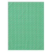 Nappe Coeurs vert et blanc - Motif Jacquard (Devant)