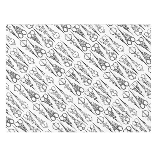 Nappe Coiffeur victorien ciseaux à coudre élégant (Devant (Horizontal))