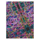 Nappe coins carrés et taches néons colorées (Devant)