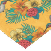 Nappe Colibris et bouquet tropical en jaune (Angle)