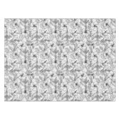 Nappe Colibris et fleurs d'hibiscus b&w (Devant (Horizontal))