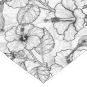 Nappe Colibris et fleurs d'hibiscus b&w (Angle)