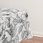Nappe Colibris et fleurs d'hibiscus b&w (In Situ)