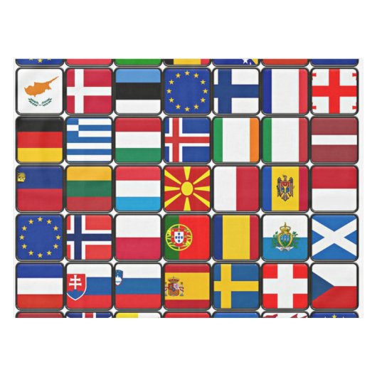 Nappe Collage international du drapeau (Devant (Horizontal))